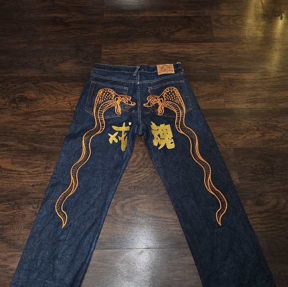 Vintage Evisu Denim Jeans Dragon - Picture 7 of 15